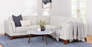 Volcanic Gray Ceni Fabric Corner Sectional Sofa | Article
