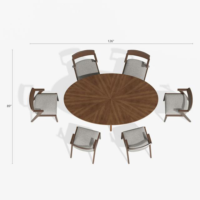 Conan Walnut Oval Dining Table for 6 | Article