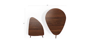 Walnut Coffee Table, 42.5 Wide, Solid Wood | Article Amoeba Modern Furniture