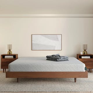 The King Bedroom Foundation Bundle, contains products [Leesa Original King Mattress] and [Basi King Bed Frame - Walnut].