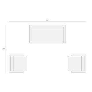 The Calicut Loveseat Set - Primary View 1 of 6 (Click To Zoom).