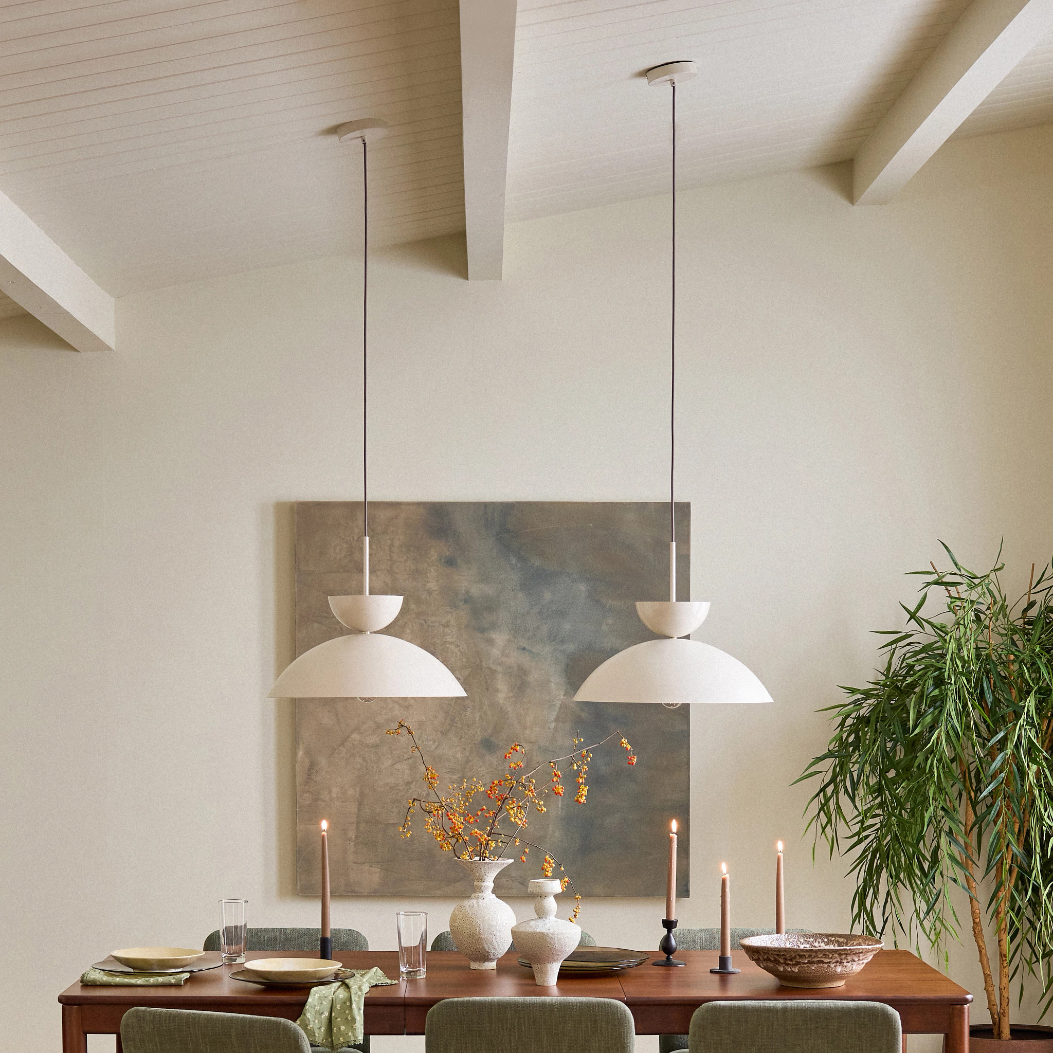 Gemma Black Colored Metal Hanging Pendant Lamp | Article