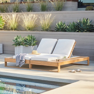 The Toro Chaise Lounge Bundle, contains products [Toro 80.5" Outdoor Chaise Lounge - Dravite Ivory].