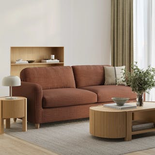 The Fortra Coffee x Side Table Bundle, contains products [Fortra 50.5" Storage Coffee Table - White Oak] and [Fortra Storage Side Table - White Oak].