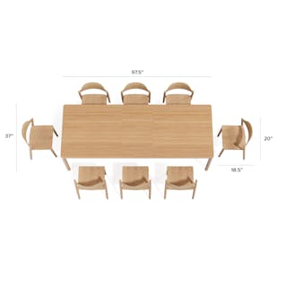 The Sylvo Dining Chair x Heidi Dining Table Bundle - Primary View 1 of 6 (Click To Zoom).