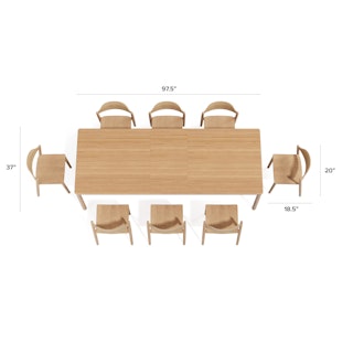 The Sylvo Dining Chair x Heidi Dining Table Bundle - Primary View 1 of 6 (Click To Zoom).
