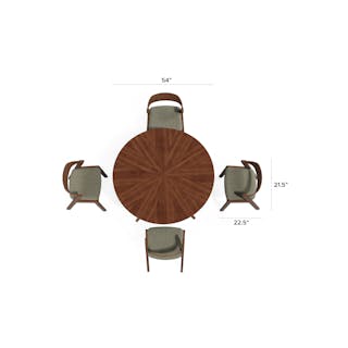 The Meja Dining Chair x Conan Dining Table Bundle - Primary View 1 of 6 (Click To Zoom).