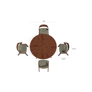 The Meja Dining Chair x Conan Dining Table Bundle - Primary View 1 of 6 (Click To Zoom).