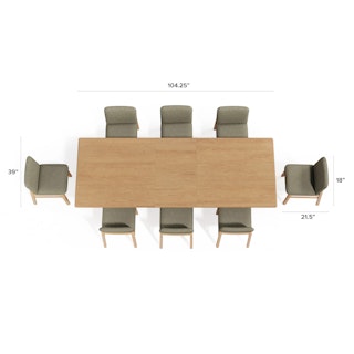 The Mikkel Dining Chair x Torme Dining Table Bundle - Primary View 1 of 6 (Click To Zoom).