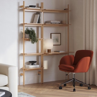 The Heidi Shelving Unit x Wall Desk Bundle - Primary View 1 of 6 (Click To Zoom).