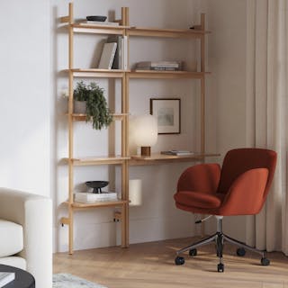 The Heidi Shelving Unit x Wall Desk Bundle