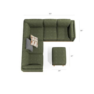 The Timber Corner Sectional x Ottoman Bundle - Primary View 1 of 6 (Click To Zoom).