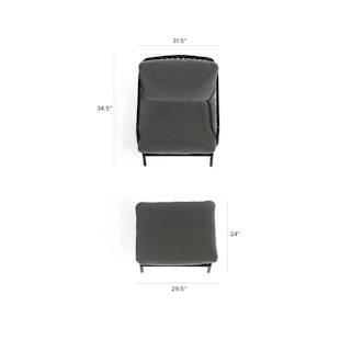Sarek Lounge Chair x Ottoman Bundle - Onyx - Primary View 1 of 6 (Click To Zoom).