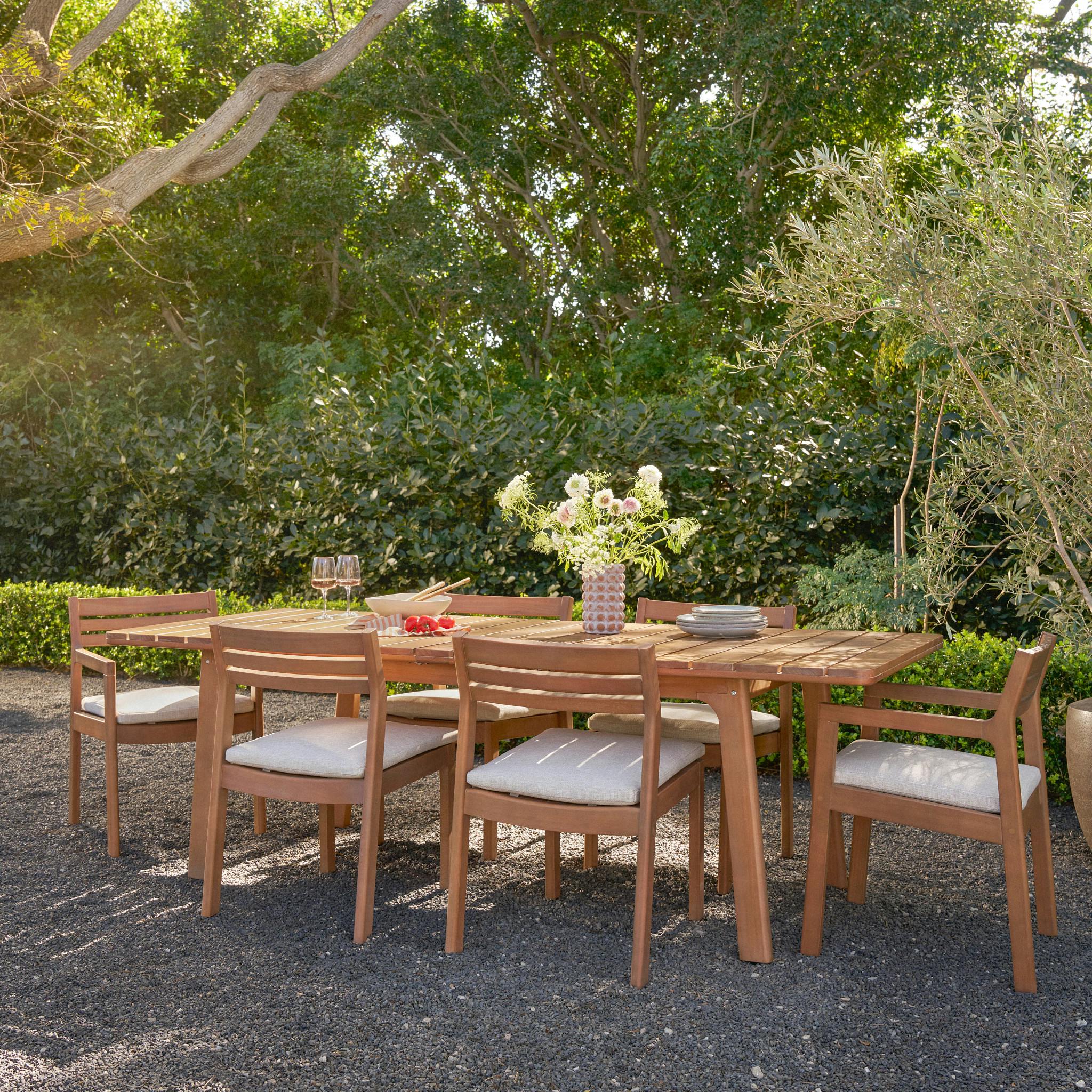 Elise Eucalyptus and Basket Beige Outdoor Stackable Dining Chair