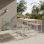 The Sarek Outdoor Bar Table x Counter Stool Bundle - Gallery View 1 of 6.