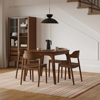 The Sylvo Dining Chair x Plumas Extendable Dining Table Bundle - Primary View 1 of 6 (Click To Zoom).