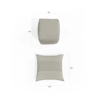 The Mika Pouf x Pillow Bundle - Primary View 1 of 7 (Click To Zoom).