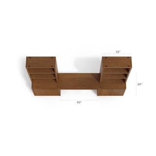 The Leif Modular Desk x Bookcase Bundle - Primary View 1 of 6 (Click To Zoom).