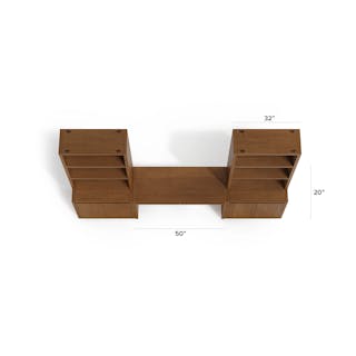 The Leif Modular Desk x Bookcase Bundle - Primary View 1 of 6 (Click To Zoom).