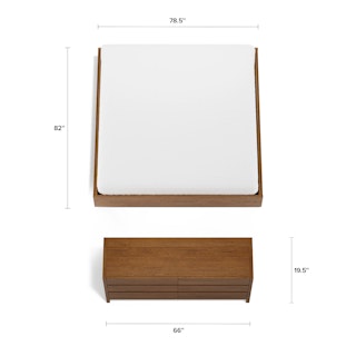 The Leif King Platform Storage Bed x 6-Drawer Double Dresser Bundle - Primary View 1 of 6 (Click To Zoom).