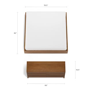 The Leif King Platform Storage Bed x 6-Drawer Double Dresser Bundle - Primary View 1 of 6 (Click To Zoom).