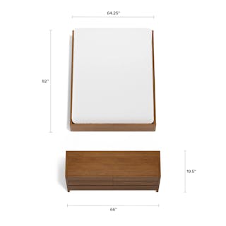 The Leif Queen Platform Storage Bed x 6-Drawer Double Dresser Bundle - Primary View 1 of 6 (Click To Zoom).