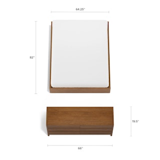 The Leif Queen Platform Storage Bed x 6-Drawer Double Dresser Bundle - Primary View 1 of 6 (Click To Zoom).