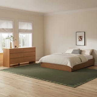 The Leif Queen Platform Storage Bed x 6-Drawer Double Dresser Bundle