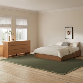 The Leif Queen Platform Storage Bed x 6-Drawer Double Dresser Bundle