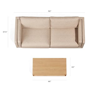 The Tully Sofa x Suri Coffee Table Bundle - Primary View 1 of 6 (Click To Zoom).
