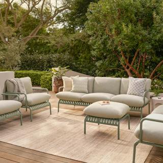 The Sarek Outdoor Sofa x Ottoman Bundle - Primary View 1 of 7 (Click To Zoom).