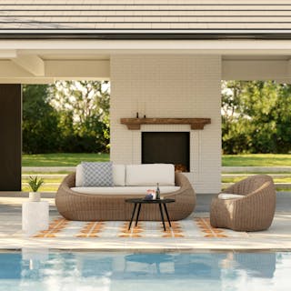 The Avila Outdoor Sofa x Swivel Chair Bundle