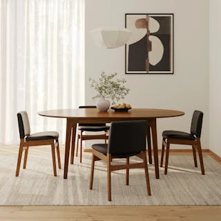 The Nosh Dining Chair x Plumas Extendable Dining Table Bundle