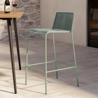 The Latta Outdoor Bar Table x Zina Outdoor Bar Stool Bundle - Primary View 1 of 6 (Click To Zoom).
