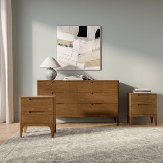 The Rosin Nightstand x Double Dresser Bundle - Primary View 1 of 6 (Click To Zoom).