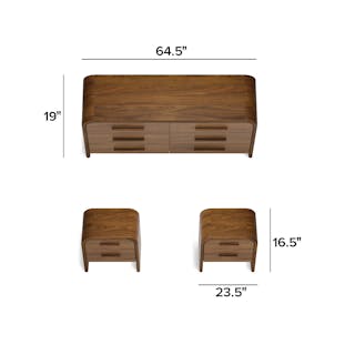 The Faydra Nightstand x Double Dresser Bundle - Primary View 1 of 6 (Click To Zoom).