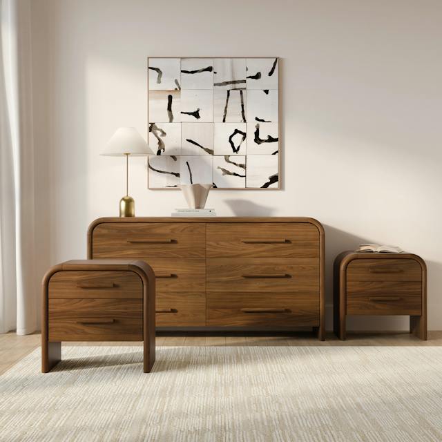 Faydra Natural Ash 2-Drawer Wood Nightstand, Soft Close Drawers | Article