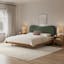 The Basi Bed x Makoa Velvet Headboard Bundle - King - Gallery View 1 of 6.