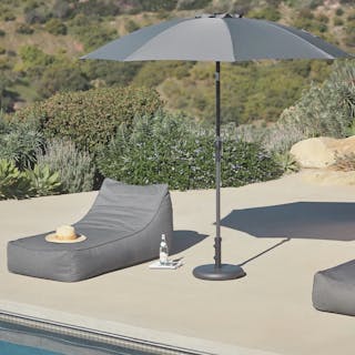 The Paras Tilting Umbrella x Paima Umbrella Base Bundle, contains products [Paima Umbrella Base - Black] and [Paras Tilting Umbrella - Dark Gray].