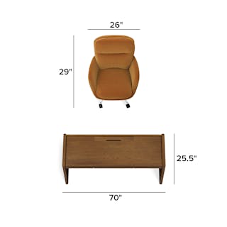 The Bea Executive Office Chair x Torme Desk Bundle - Primary View 1 of 6 (Click To Zoom).