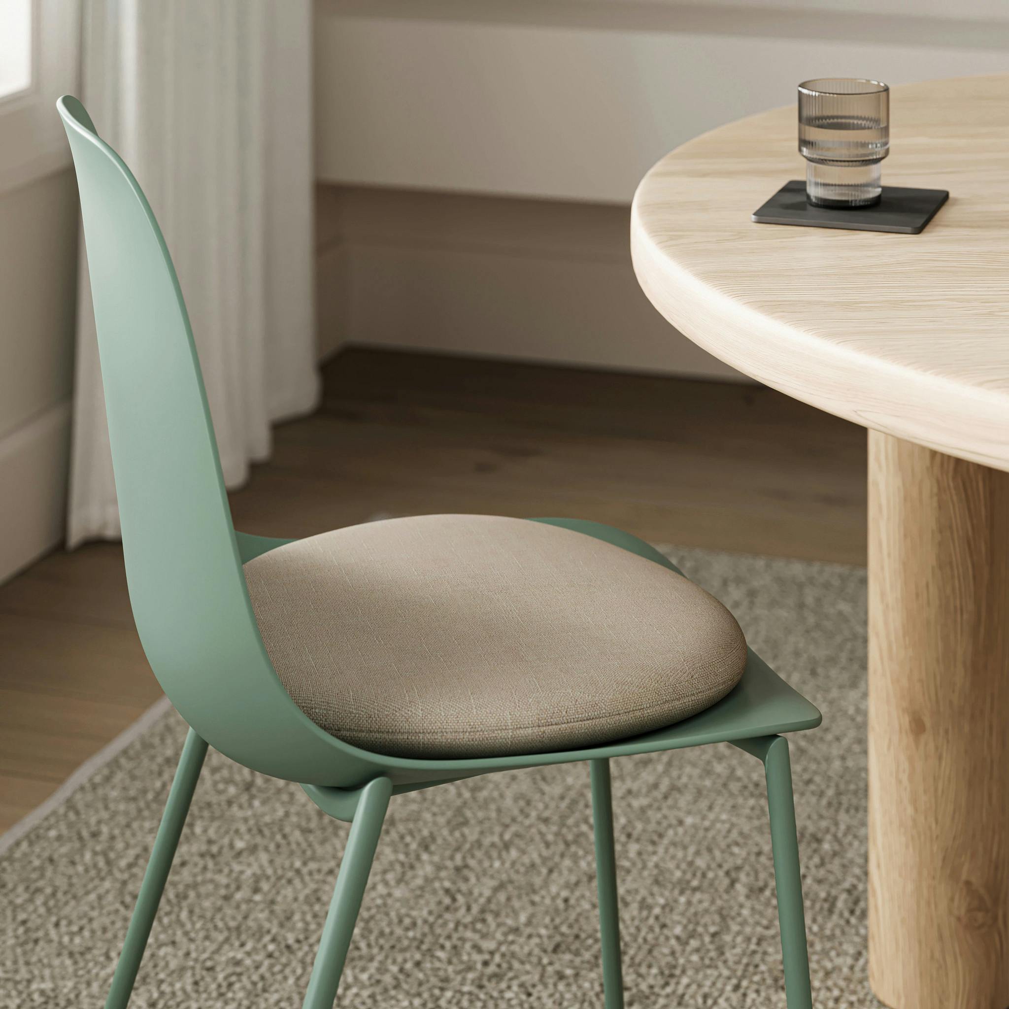 Begonia Orange Polypropylene Armless Dining Chair | Svelti | Article