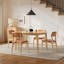 The Plumas Extendable Dining Table x Vila Dining Chair Bundle - Gallery View 1 of 6.