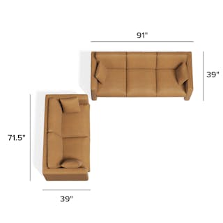 The Roxwell Leather Sofa x Loveseat Bundle - Primary View 1 of 6 (Click To Zoom).