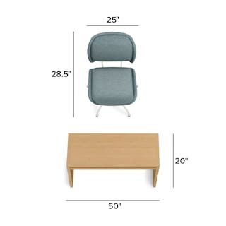The Leif Modular Desk x Rya Office Chair Bundle - Primary View 1 of 6 (Click To Zoom).