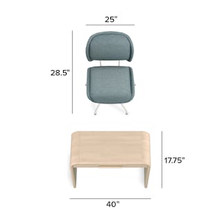 The Faydra Mini Desk x Rya Office Chair Bundle - Primary View 1 of 6 (Click To Zoom).