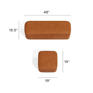 The Maribo Leather Storage Ottoman Bundle - Primary View 1 of 6 (Click To Zoom).
