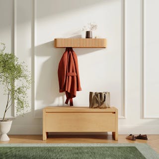 The Leif Storage Bench x Liv Shelf and Coat Rack Bundle