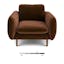 The Sanders Velvet Lounge Chair x Ottoman Bundle - Gallery View 1 of 6.