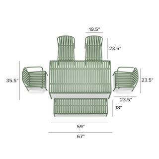 The Sarek Outdoor Dining Table x Chairs x Armchairs x Bench Bundle - Primary View 1 of 10 (Click To Zoom).