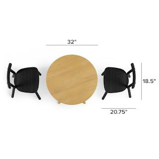 The Odie Café Table x Ulka Dining Chair Bundle - Primary View 1 of 6 (Click To Zoom).